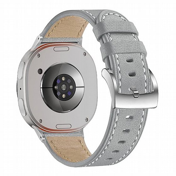 ����� ��� ���� Classic Round Leather Band ���� LaTera (��� Gray) ����� ��� ����  Samsung Galaxy Watch 8 / Samsung Galaxy Watch 8 Classic