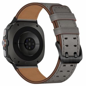 רצועת עור מדגם Double Buckle Leather Band מבית LaTera (צבע Grey) לשעון חכם מדגם Samsung Galaxy Watch 8 / Samsung Galaxy Watch 8 Classic רצועת עור מדגם Double Buckle Leather Band מבית LaTera (צבע Grey) לשעון חכם מדגם Samsung Galaxy Watch 8 / Samsung Galaxy Watch 8 Classic