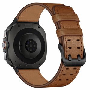 רצועת עור מדגם Double Buckle Leather Band מבית LaTera (צבע Brown) לשעון חכם מדגם Samsung Galaxy Watch 8 / Samsung Galaxy Watch 8 Classic רצועת עור מדגם Double Buckle Leather Band מבית LaTera (צבע Brown) לשעון חכם מדגם Samsung Galaxy Watch 8 / Samsung Galaxy Watch 8 Classic