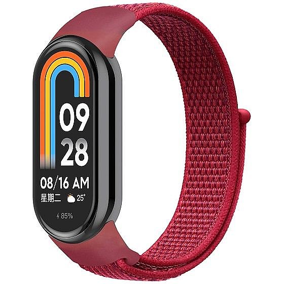 ����� �� / ������ ���� Loop Nylon Band ���� iBands  (��� Red) ����� ��� ����: Xiaomi Smart Band 8 / Xiaomi Smart Band 9 / Xiaomi Smart Band 10