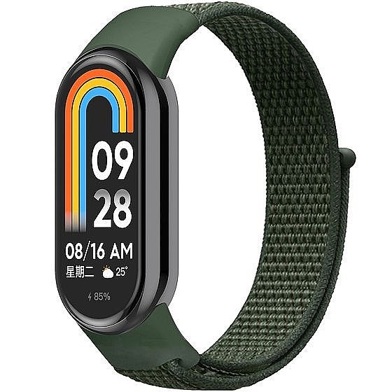 ����� �� / ������ ���� Loop Nylon Band ���� iBands  (��� Green) ����� ��� ����: Xiaomi Smart Band 8 / Xiaomi Smart Band 9 / Xiaomi Smart Band 10