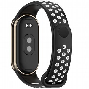 רצועת סיליקון מדגם Holes Color Silicone Band מבית iBands (צבע Black/White) לשעון חכם מדגם: Xiaomi Smart Band 8 / Xiaomi Smart Band 9 / Xiaomi Smart Band 10 רצועת סיליקון מדגם Holes Color Silicone Band מבית iBands (צבע Black/White) לשעון חכם מדגם: Xiaomi Smart Band 8 / Xiaomi Smart Band 9 / Xiaomi Smart Band 10