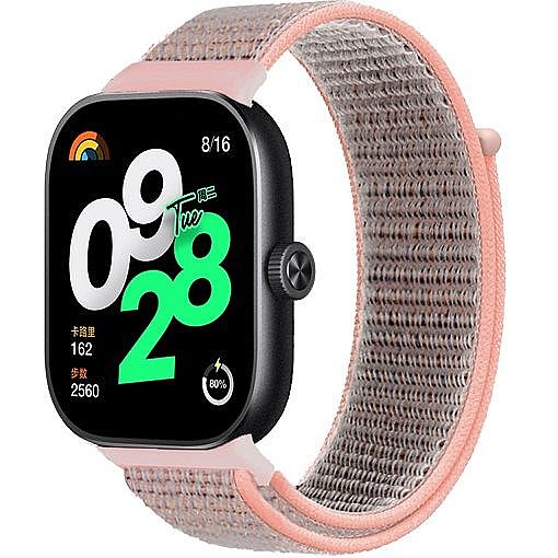 ����� �� / ������ ���� Simple Braided Nylon Band ���� iBands ����� ��� ����: Xiaomi Redmi Watch 4 / Xiaomi Redmi Watch 5 (��� Pink)