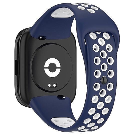 ����� ������� ���� Sports Solid Color Silicone Band ���� iBands ����� ��� ����: Xiaomi Redmi Watch 3 Active (��� Blue/White)