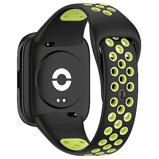 ����� ������� ���� Sports Solid Color Silicone Band ���� iBands ����� ��� ����: Xiaomi Redmi Watch 3 Active (��� Black/Lime)