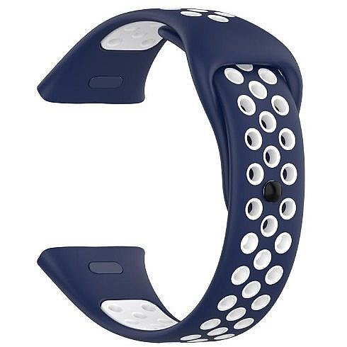 ����� ������� ���� Sports Solid Color Silicone Band ���� iBands ����� ��� ����: Xiaomi Redmi Watch 3 (��� Blue/White)