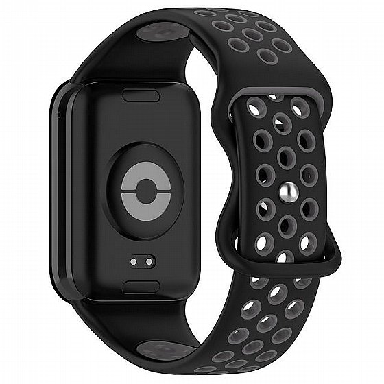 ����� ������� ���� Sports Solid Color Silicone Band ���� iBands ����� ��� ����: Xiaomi Smart Band 8 Pro / Xiaomi Smart Band 9 Pro (��� Black/Gray)