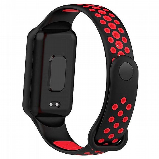 ����� ������� ���� Sports Solid Color Silicone Band ���� LaTera ����� ��� ����: Xiaomi Smart Band 8 Active (��� Black/Red)