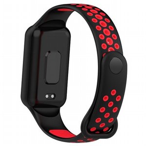 רצועת סיליקון מדגם Sports Solid Color Silicone Band מבית LaTera לשעון חכם מדגם: Xiaomi Smart Band 8 Active (צבע Black/Red) רצועת סיליקון מדגם Sports Solid Color Silicone Band מבית LaTera לשעון חכם מדגם: Xiaomi Smart Band 8 Active (צבע Black/Red)