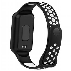 רצועת סיליקון מדגם Sports Solid Color Silicone Band מבית LaTera לשעון חכם מדגם: Xiaomi Smart Band 8 Active (צבע Black/White) רצועת סיליקון מדגם Sports Solid Color Silicone Band מבית LaTera לשעון חכם מדגם: Xiaomi Smart Band 8 Active (צבע Black/White)