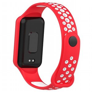 רצועת סיליקון מדגם Sports Solid Color Silicone Band מבית LaTera לשעון חכם מדגם: Xiaomi Smart Band 8 Active (צבע Red/White) רצועת סיליקון מדגם Sports Solid Color Silicone Band מבית LaTera לשעון חכם מדגם: Xiaomi Smart Band 8 Active (צבע Red/White)