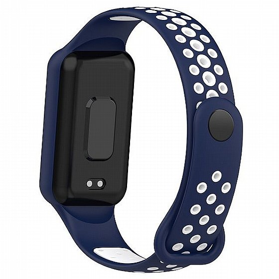 ����� ������� ���� Sports Solid Color Silicone Band ���� LaTera ����� ��� ����: Xiaomi Smart Band 8 Active (��� Blue/White)