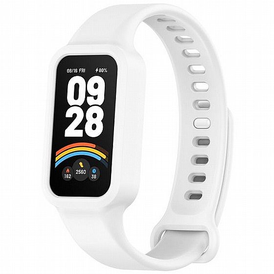����� ������� ���� Solid Color Silicone Band ���� LaTera ����� ��� ����: Xiaomi Smart Band 9 Active (��� White)