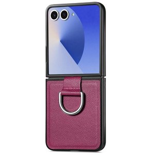 נרתיק עור מדגם Litchi Ring Leather Case מבית LaTera לטלפון סלולרי מדגם: Samsung Galaxy Z Flip 8 (צבע סגול) נרתיק עור מדגם Litchi Ring Leather Case מבית LaTera לטלפון סלולרי מדגם: Samsung Galaxy Z Flip 8 (צבע סגול)